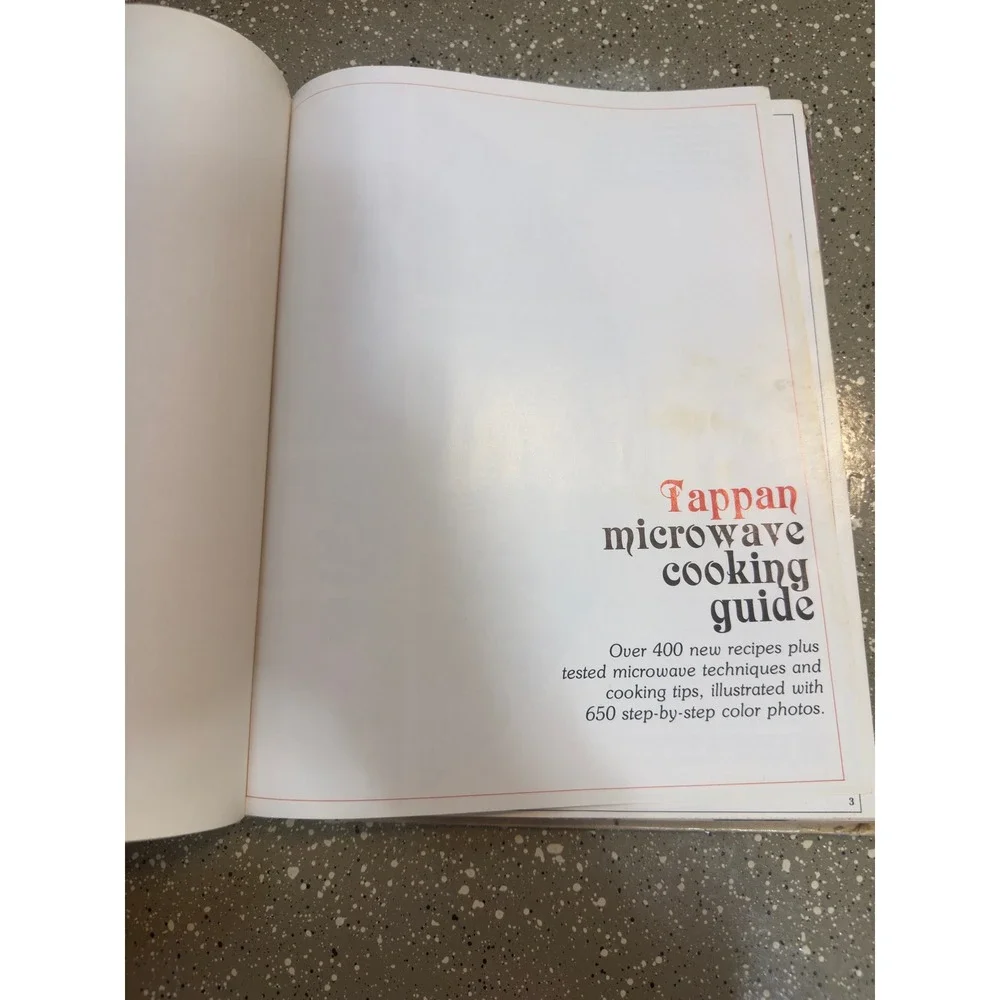 Tappan Microwave Cooking Guide Cookbook‎ Vintage Recipes Techniques Photos